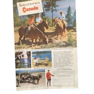 Vintage 1951 Canada Beauty Is All About You Ad Advertisement